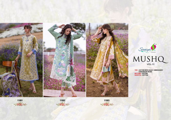 Mushq Vol 11 By Saniya Chikankari Cotton Pakistani Suits Wholesale Clothing Suppliers In India
